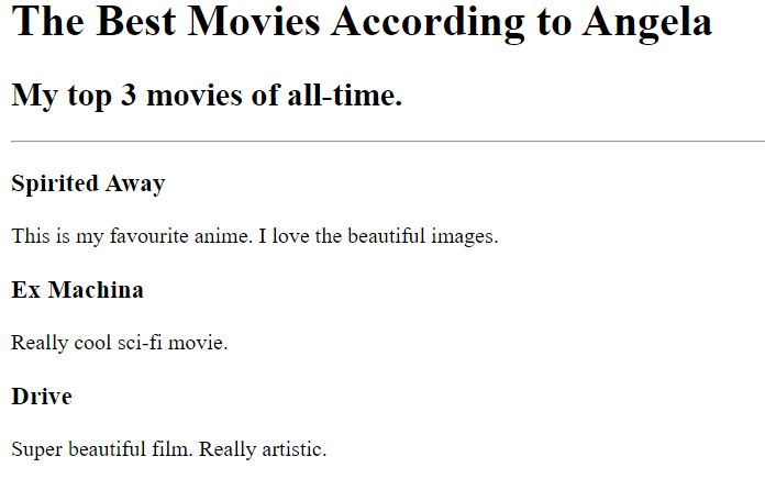 movie ranking project screenshot